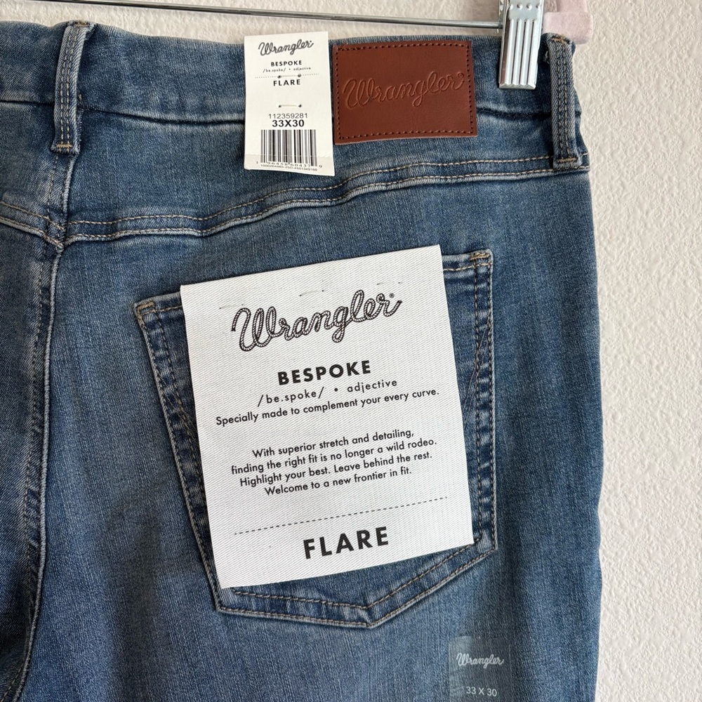 Wrangler Women's High-Rise Dark Blue Flare Jeans - Picture 7 of 7